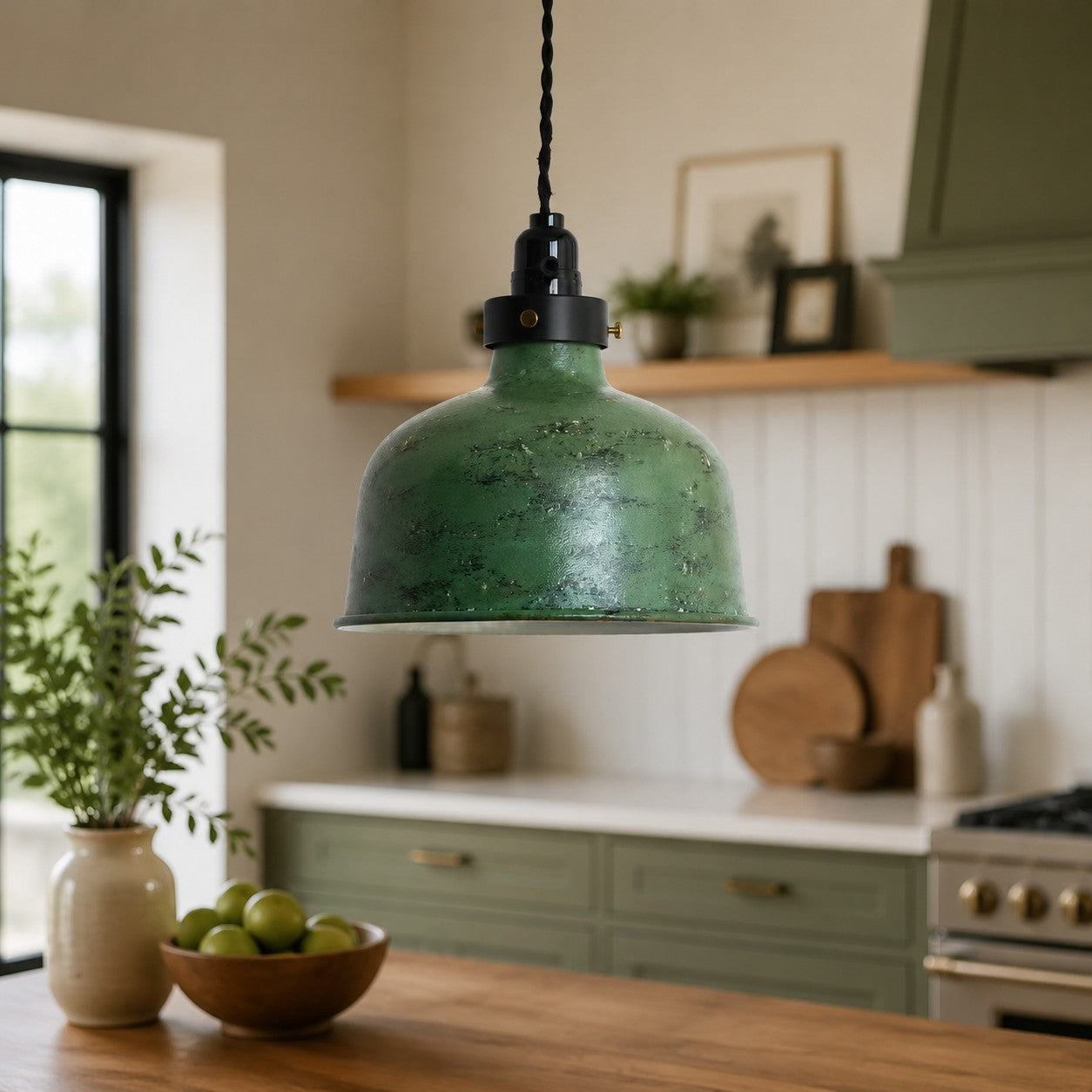 Hand-Rusted Nordic Farmhouse Pendant Light Fixture