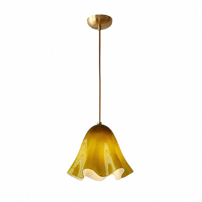 Bellina Artistic Glass Pendant Light - Modern Bloom Inspired Hanging Ceiling Lamp