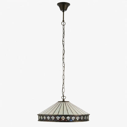 TF Fargo Pendant Light - Tiffany Style Lighting with an Art Deco Shade and Adjustable Chain
