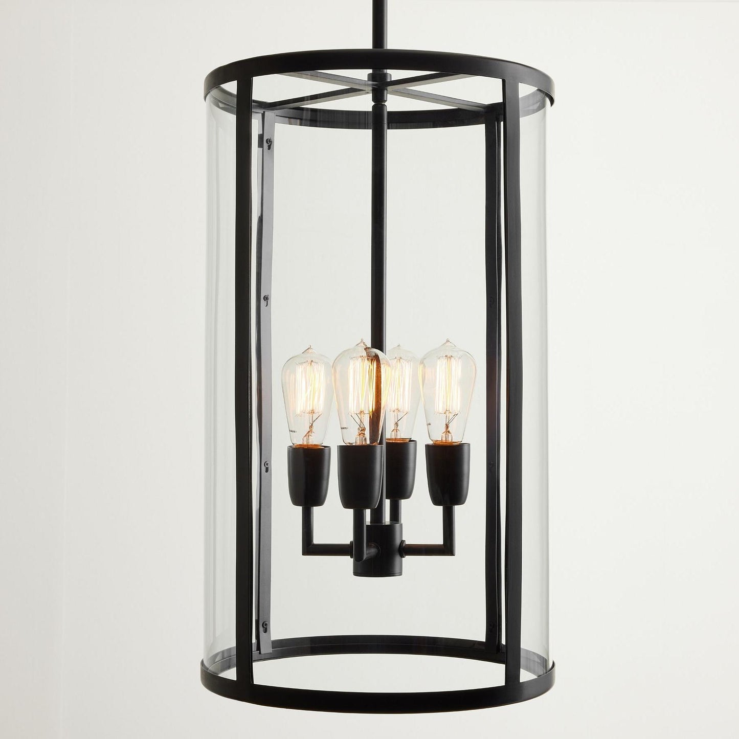 Ferrix Outdoor Lantern Pendant Lamp – Industrial Glass and Iron Design for Modern Spaces
