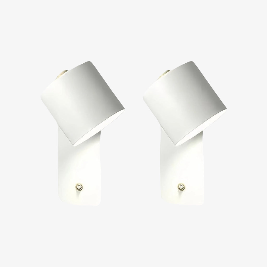 Volyne Adjustable Swivel Cylinder Wall Sconce - Minimalist Metal Wall Lamp for Bedroom and Reading Area