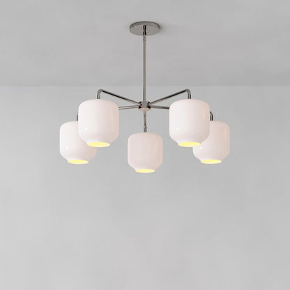 Lumivelle 5-Light Pebble Chandelier - Modern Glass Pendant Lighting