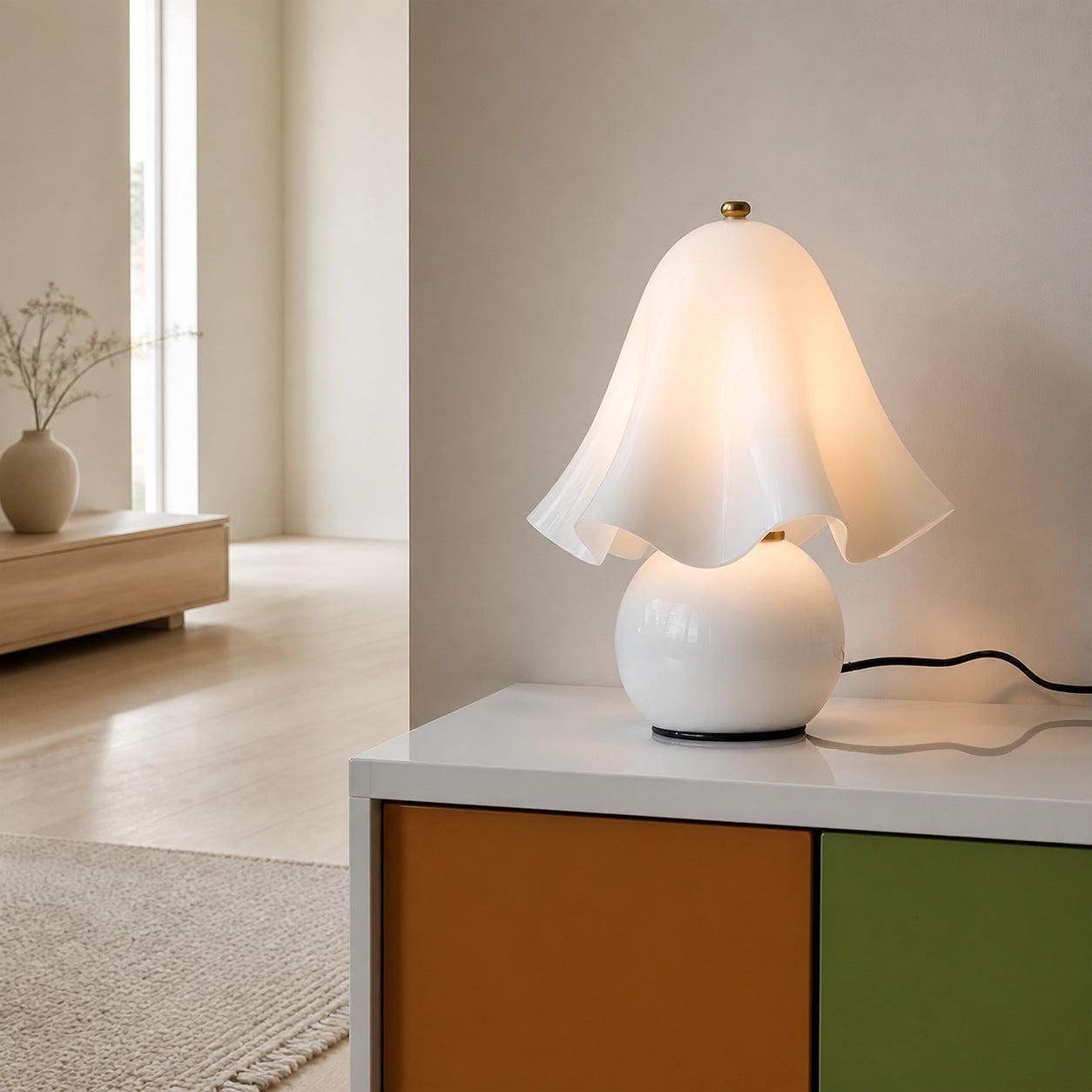 Bellina Decorative Table Lamp - Sculptural Bell Flower Shape