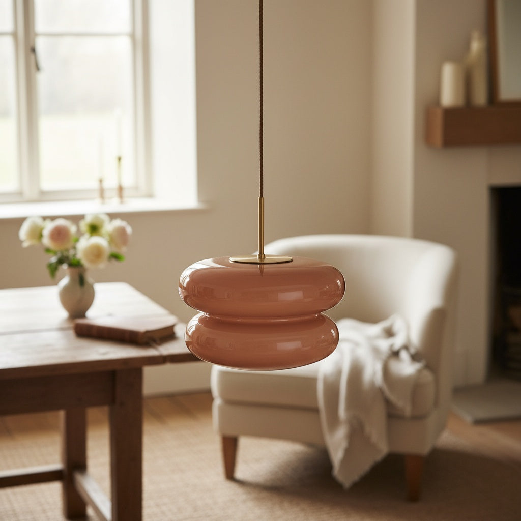 Spherical Opal Glass Pendant Lamp Modern Style for Dining & Living Rooms