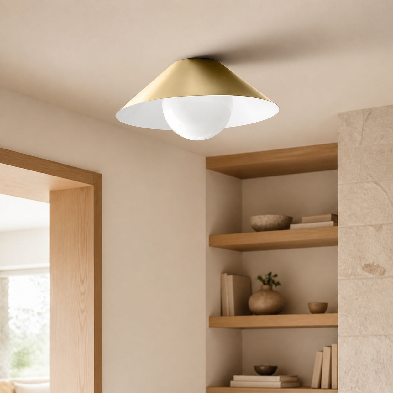Brivana Semi Flush Deckenleuchte – Minimalistisches Design für Schlafzimmer & Wohnzimmer
