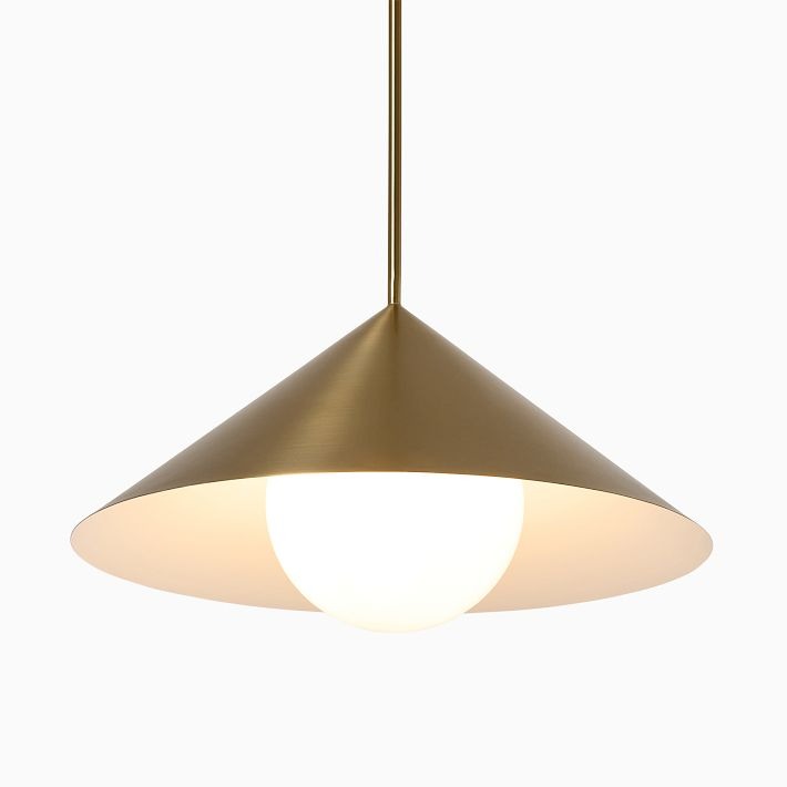 Brivana Adjustable Pendant – Mid-Century Cone Light for Kitchen & Dining