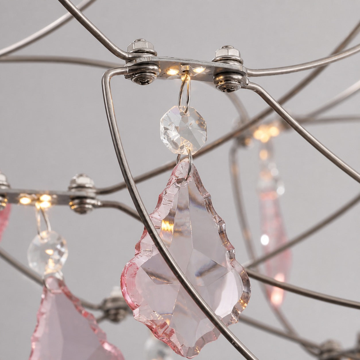 Crynora French Crystal Chandelier - Romantic Firefly Design in Luxe Style for Dining Room or Bedroom