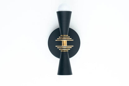 Pyralis Cone Art Deco Wall Light - Multi-Directional Sconce for Vanity or Wall