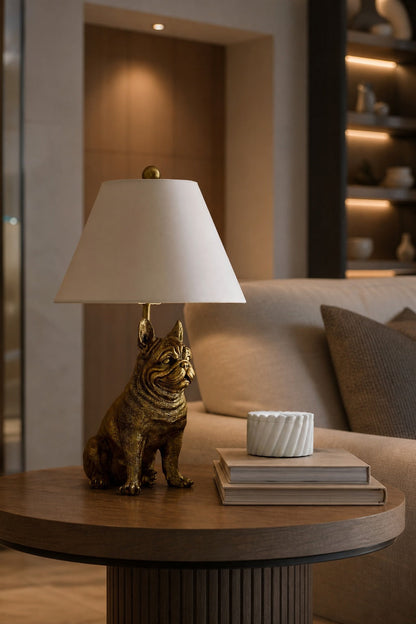 Pawdia Einzigartige Tischlampe – Dekorative Keramik-Tier-Nachttischlampe