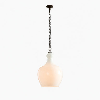 Lawson Glas-Pendelleuchte – Recyceltes und Milchglas mit Bronze-Akzent