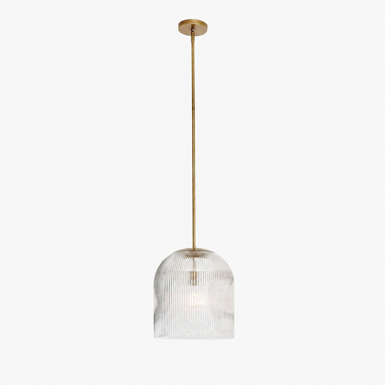 Bravira Pendelleuchte aus geripptem Glas – elegante Kücheninsellampe