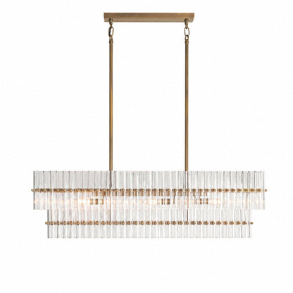 Lumora Kristall-Pendelleuchte – Elegantes Trommelmessing und geschliffenes Glas