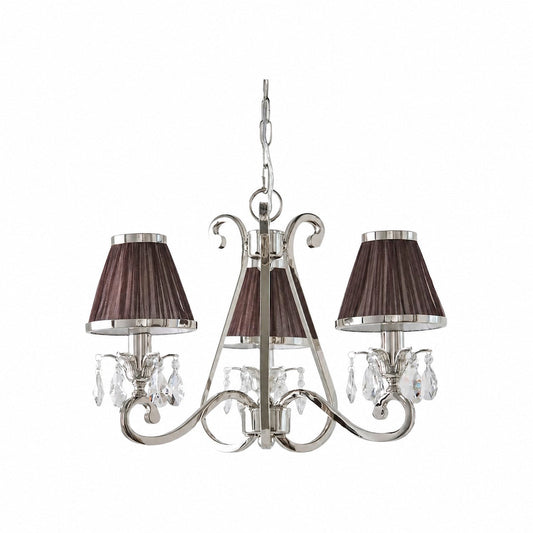 Talonis Multi-light Fabric Chandelier - Elegant Metal Curved Arms for Dining and Living