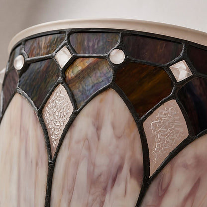 TF Brooklyn Tiffany Glas-Deckenleuchte – Art-Deco-Design für Flur oder Wohnzimmer