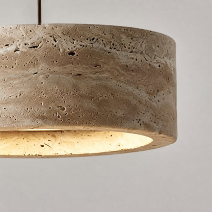 Kairis Travertine Natural Stone Pendant Light - Vintage Style Lighting for Dining and Living Spaces