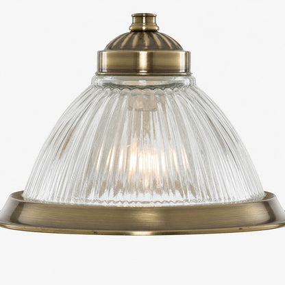 TF Vintora Pendelleuchte aus geripptem Glas – Elegante Metallumrandung für Küchen, Essbereiche und Flure