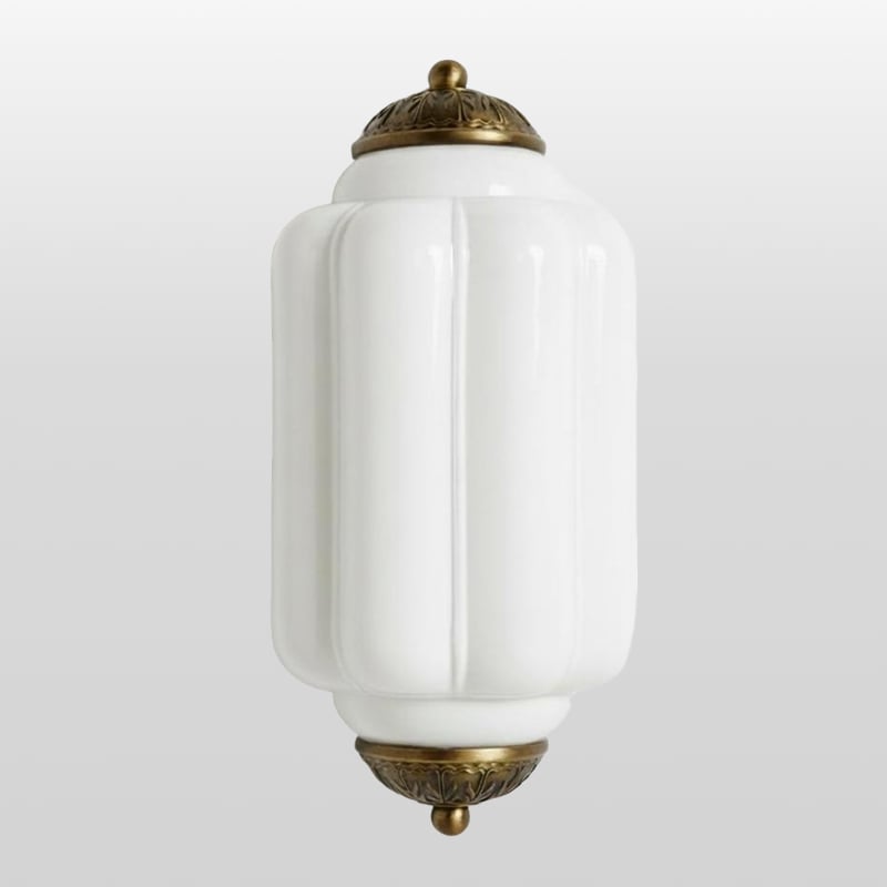 Eloise Brass Wall Sconce – Elegant Milk Glass Vintage Lighting