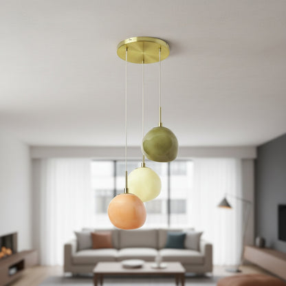 Cluster Opal Glass Pendant Lamp – Modern Minimalist Style – Ideal for Living Room or Bedroom