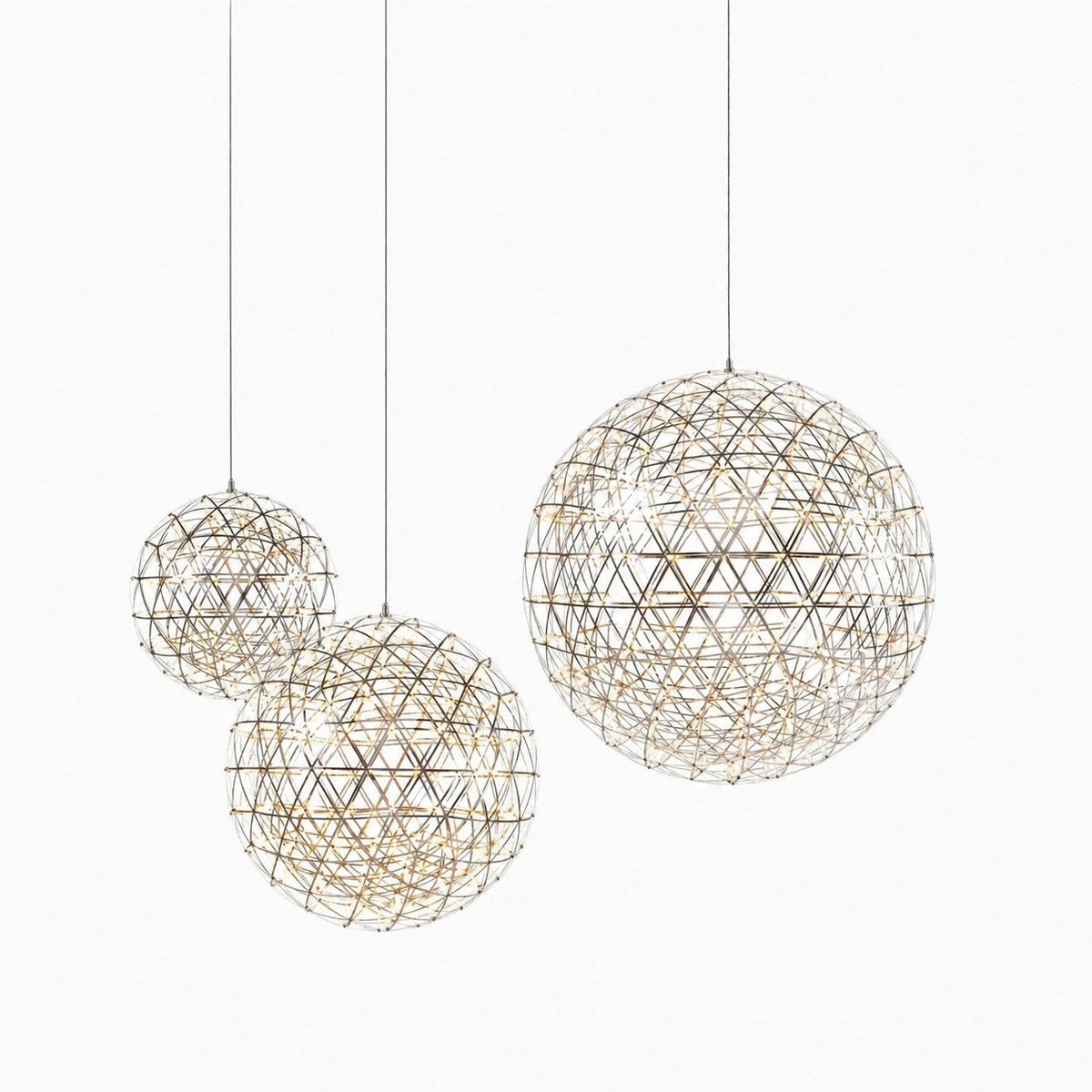 Silver Spark Ball Pendant Light