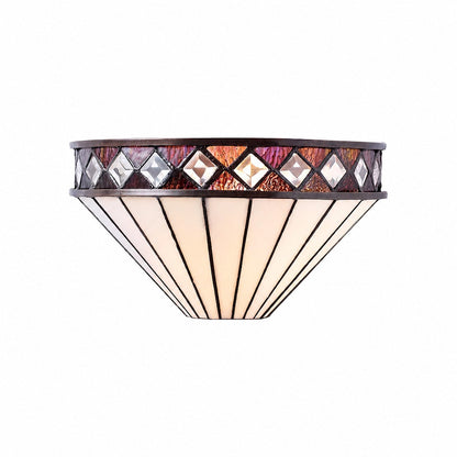 TiffStar Wandleuchte – Vintage-Buntglas für Flur und Schlafzimmer