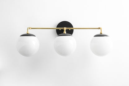 Glorica Glass Wall Sconce - Modern Vintage Vanity Light Fixture