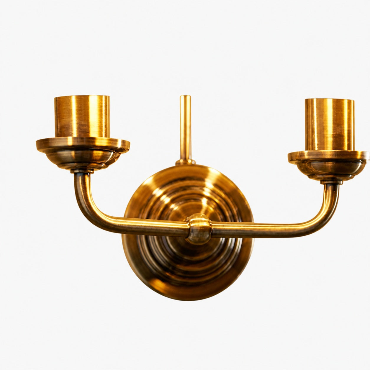 Tela Classic Wall Sconce with Fabric Shade – Elegant Metal Finish Wall Light for Living Room / Bedroom