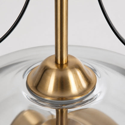 Lirra Glas-Pendelleuchte – Metallrahmen im Mid-Century-Modern-Stil für Küche und Wohnzimmer