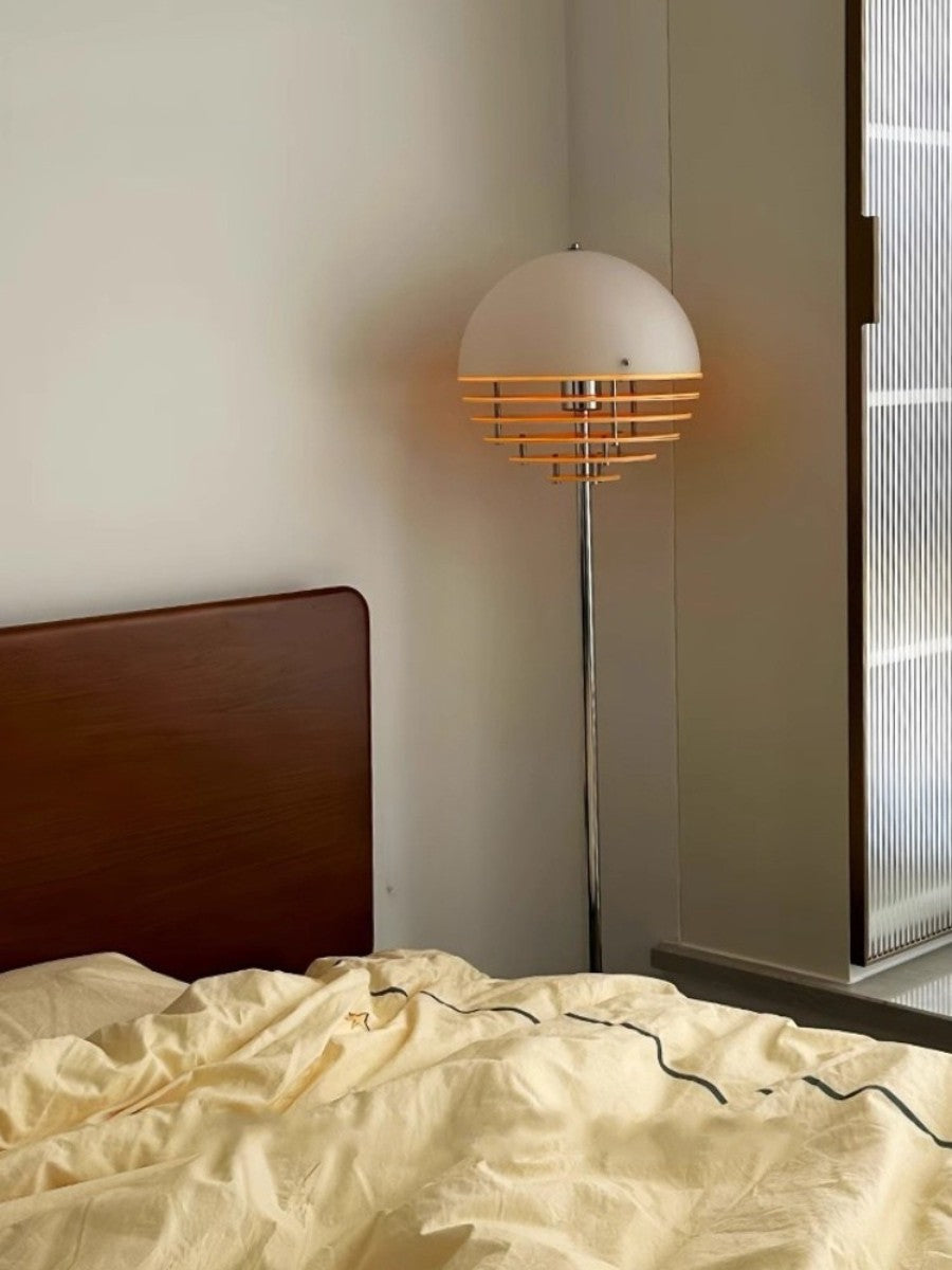 Orange Bauhaus Sunset Glas Stehlampe