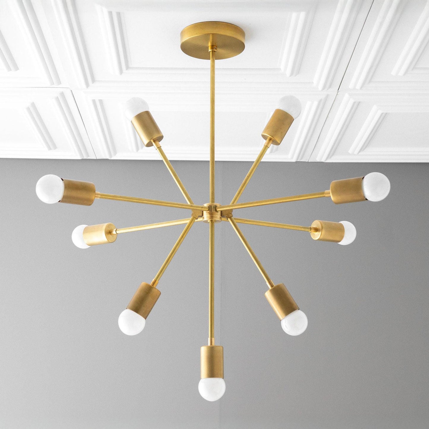Mobilux Line Modern Chandelier - Mid Century Ceiling Light Fixture