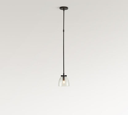 Auria Metal Brass Pendant Lighting - Vintage Finish with Glass Shade