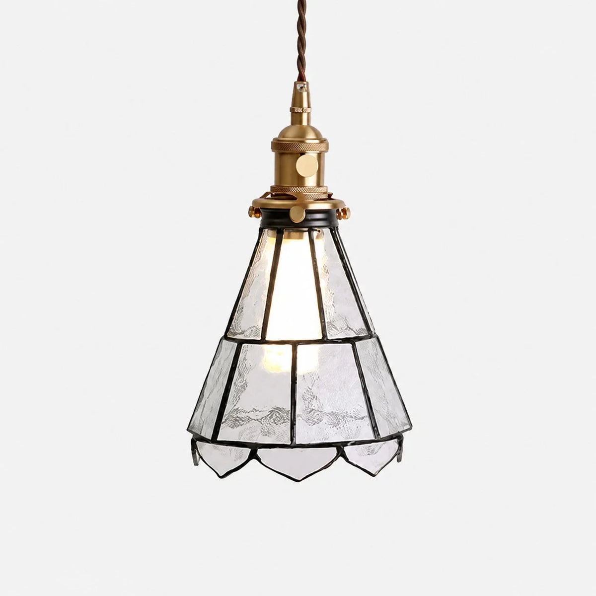 French country ripple glass light fixture