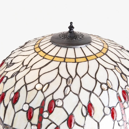 TF Dragonfly Motif Floor Lamp – Vintage Stained-Glass for Living Rooms
