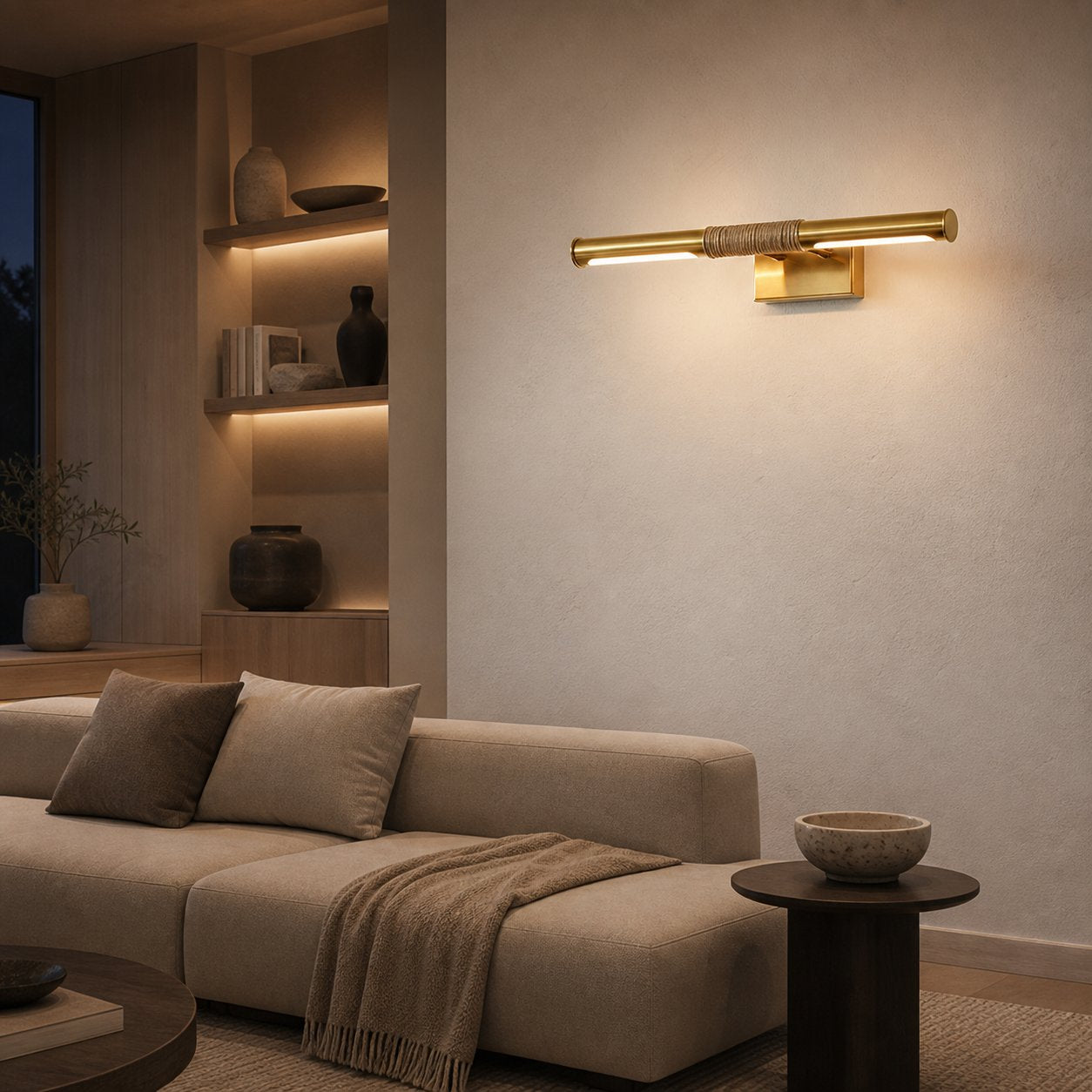 Aurix Picture Light – Slim Wrapped‑Center Bar Design Metal Finish Wall Lamp for Gallery & Hallway