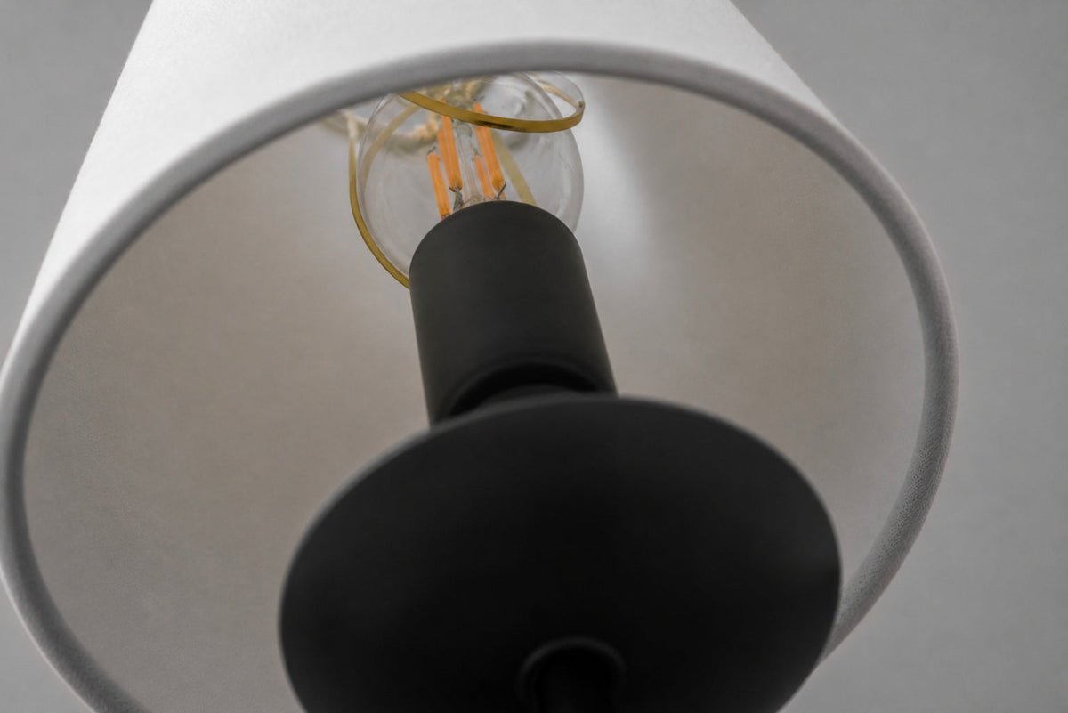 Curva Wandleuchte aus weißem Leinen aus Metall – Klassische Wandleuchte aus Messing für Schlafzimmer