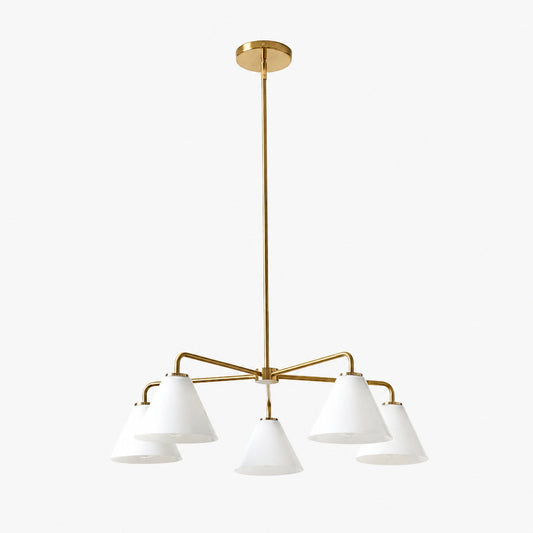 Conica Sculptural 5-Light Cone Chandelier - Modern Glass Lighting for Home
