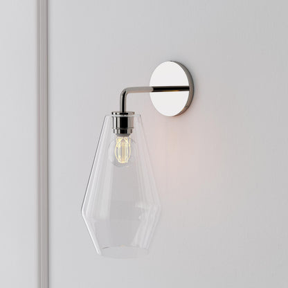 Merin Sculptural Milk Glass Geometric Wall Lamp