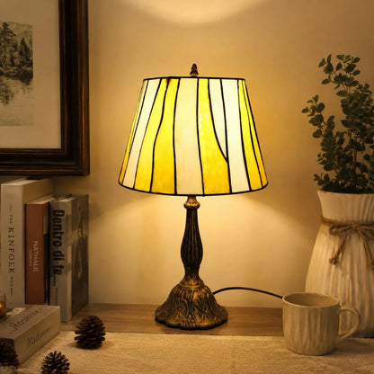 Tiffany-style stained glass table lamp product image