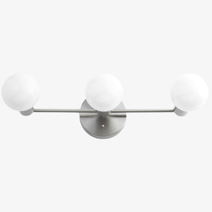 Glorica Glass Mid Century Modern Vanity Light - 3 Light Wall Fixture