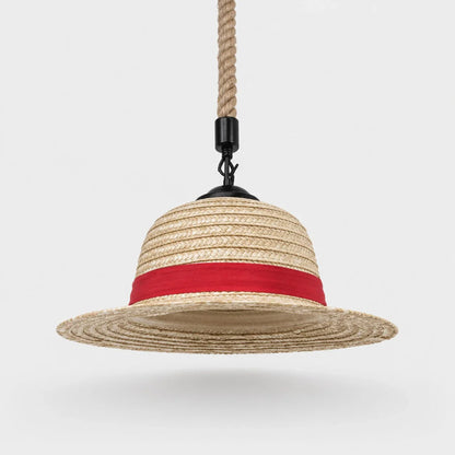 Straw hat pendant view 2