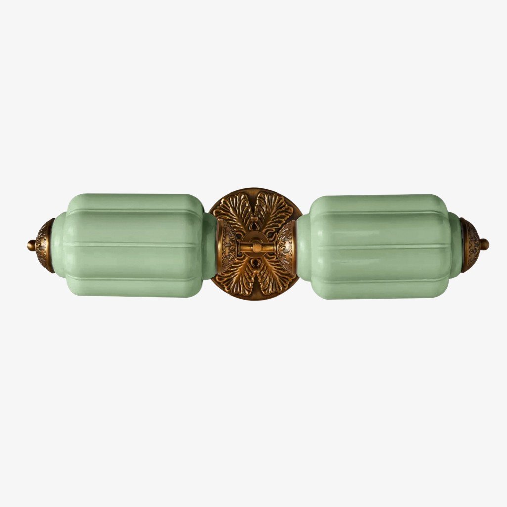 Eloise Brass Wall Sconce – Elegant Milk Glass Vintage Lighting