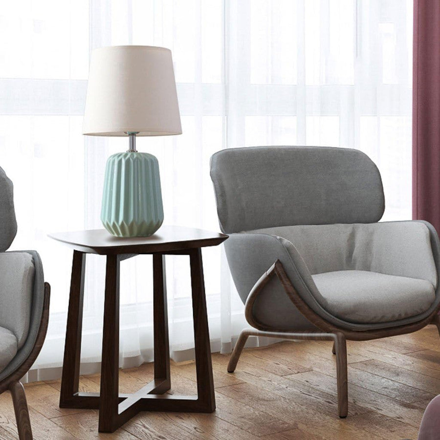 Nobel Stoff Keramik Bett Tischlampe