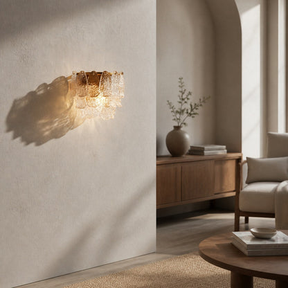 Lumvey Wandleuchte mit gestuftem Glas – Art-Deco-Wandleuchte für Badezimmer und Flur