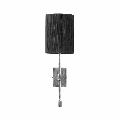 Atticus Fabric Shade Wall Sconce - Modern Brass Wall Light for Bedroom and Hallway