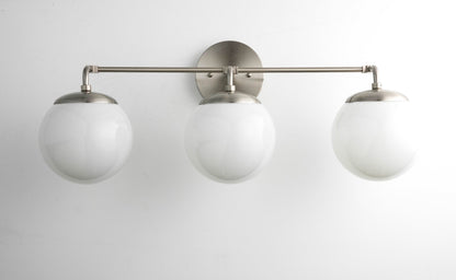 Glorica Glass Wall Sconce - Modern Vintage Vanity Light Fixture