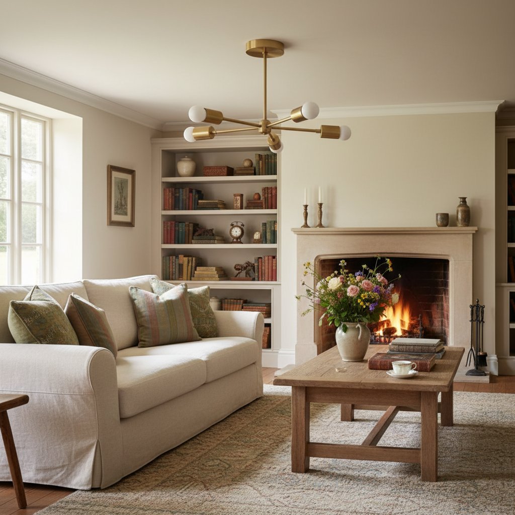 Mobilux Line Mid Century Gold Sputnik Chandelier - Geometric Brass Fixture