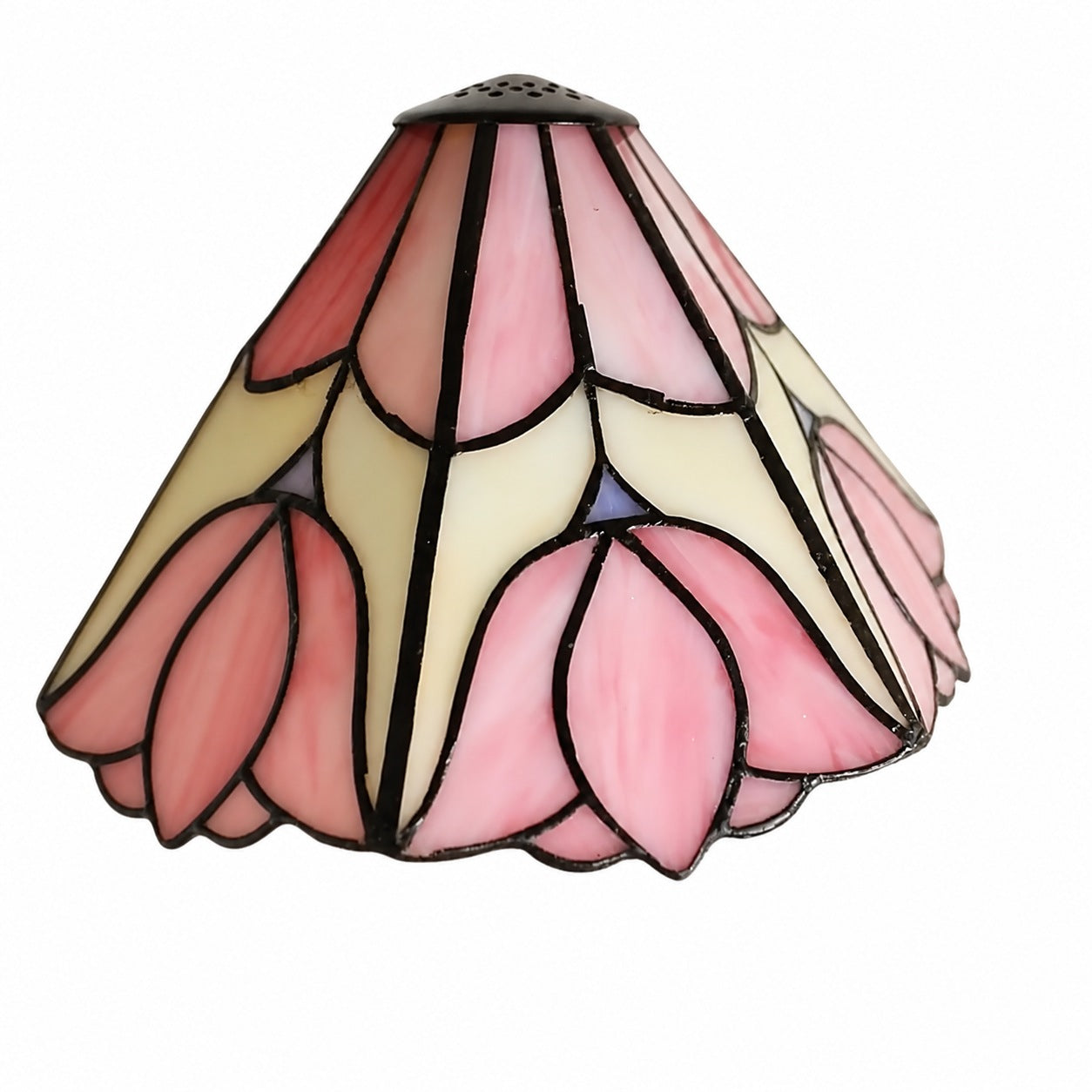 Sevra Floral Stained Glass Pendant Light Tiffany Inspired Hanging Ceiling Lamp for Living Room
