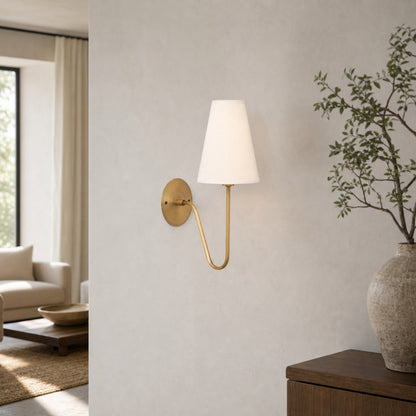 Organic Glass Scoop Wall Light – Minimalist Modern Decorative Ambient Sconce for Living Room
