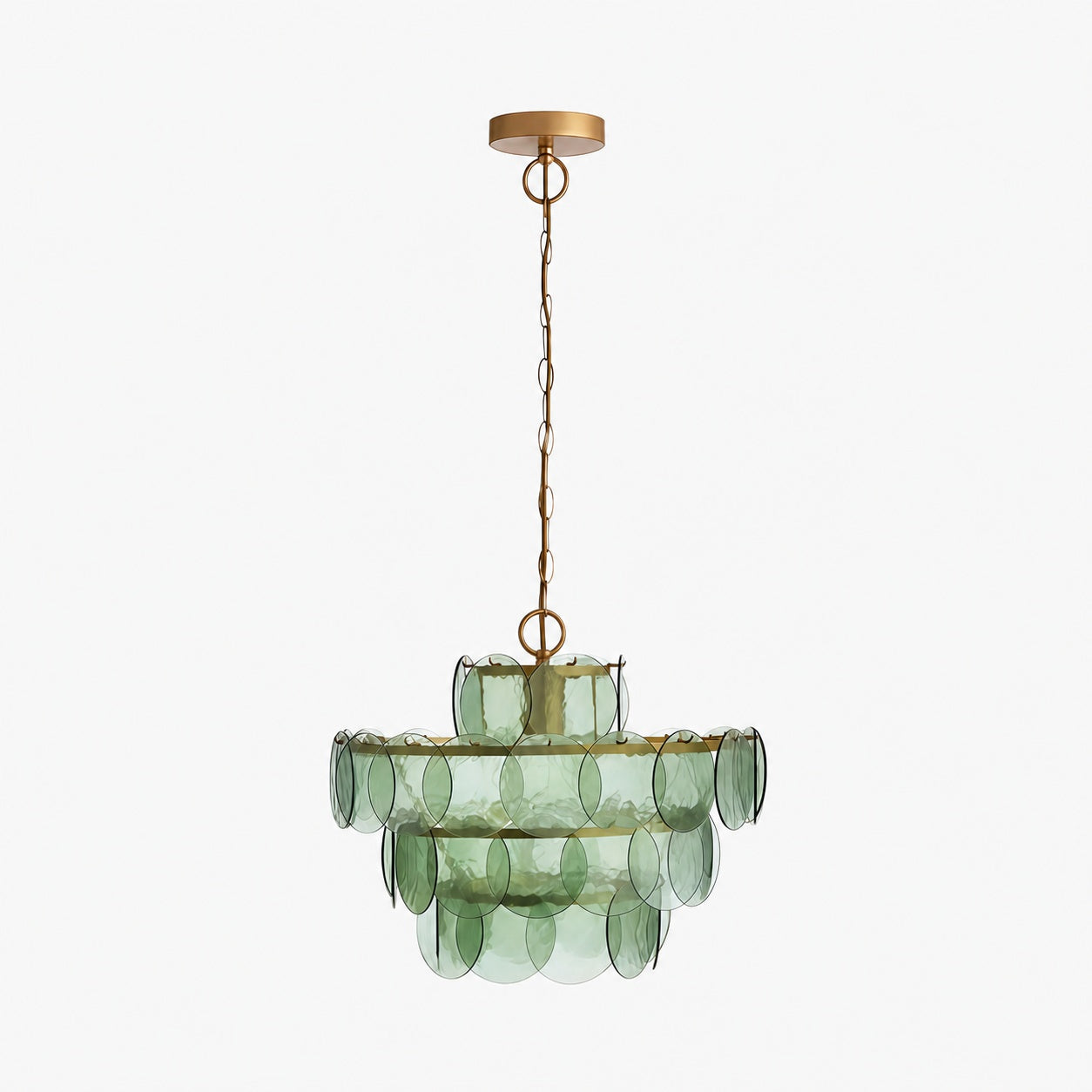 Morien Colorful Disc Pendant Light - Artistic Glass and Metal Pendant Lighting for Dining or Bedroom