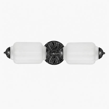 Eloise Messing-Wandleuchte – Elegante Vintage-Beleuchtung aus Milchglas