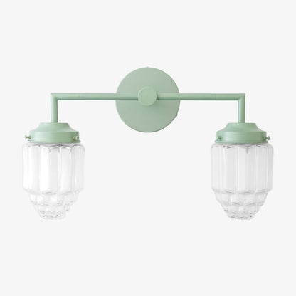 Tierlux Glass Colorful Geometric Art Deco Wall Sconce – Modern Vanity Light for Bathrooms